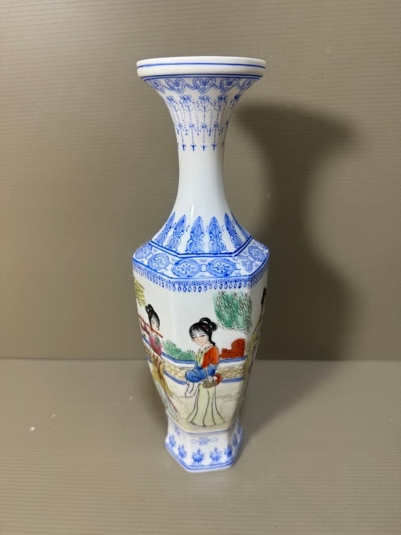 2234  中国美術　景徳鎮　薄胎　花瓶