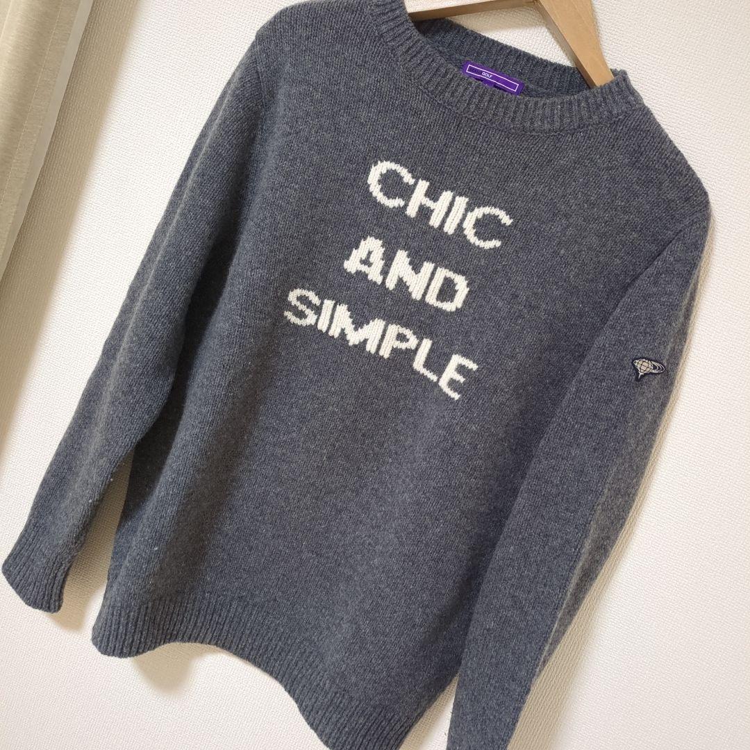 ★美品★BEAMS GOLF　ラムウール レタード ニット　サイズ　L