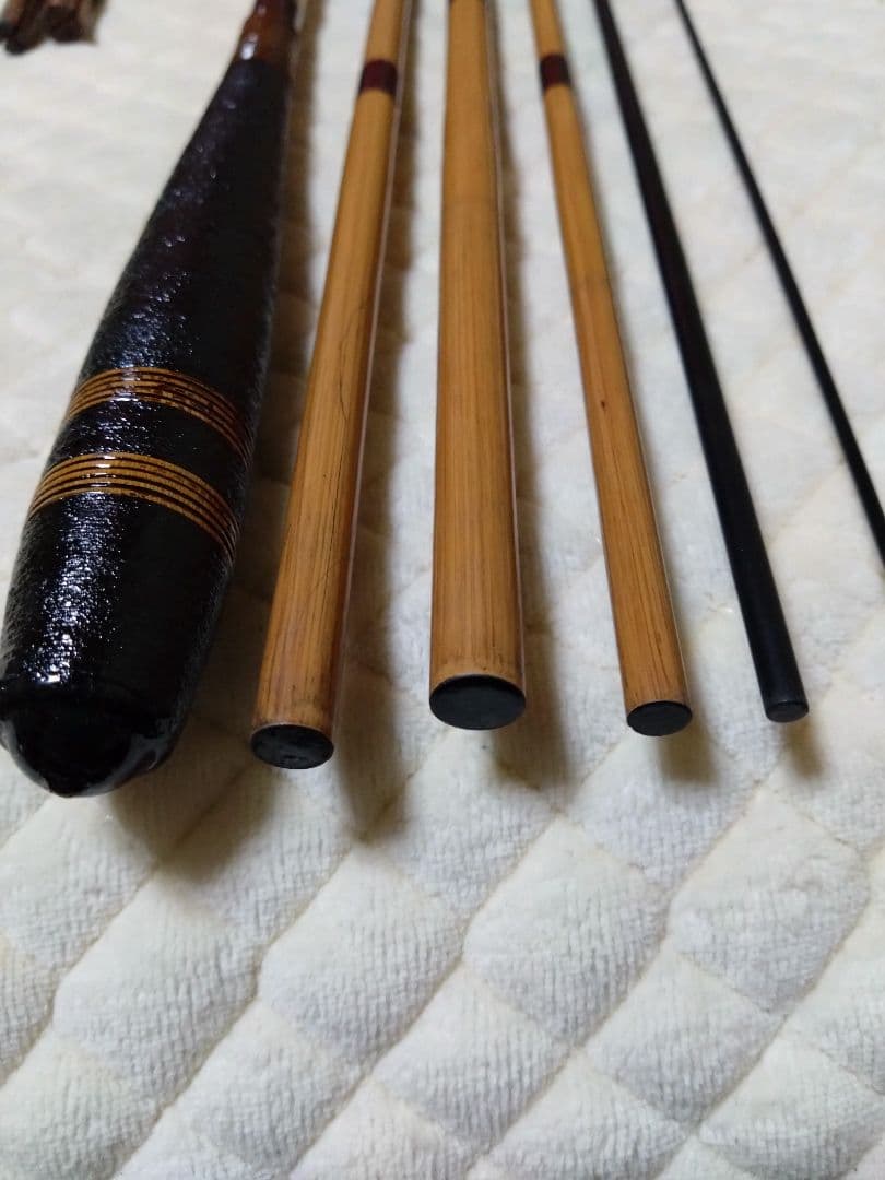 瑞峰18尺6本継.握漆補修.自重125gです。