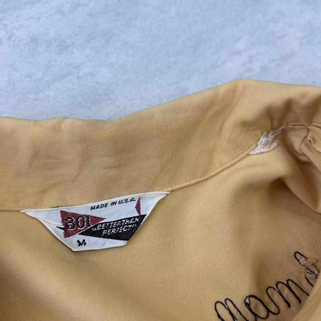 301 BETTER THAN 刺繍 ヴィンテージ ボウリングシャツ USA製