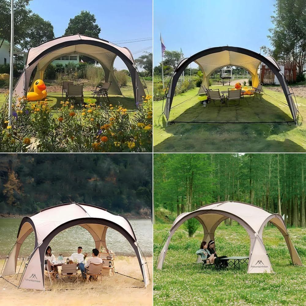 M MOUNTAINHIKER シェードテント 4mx4m (カーキ)