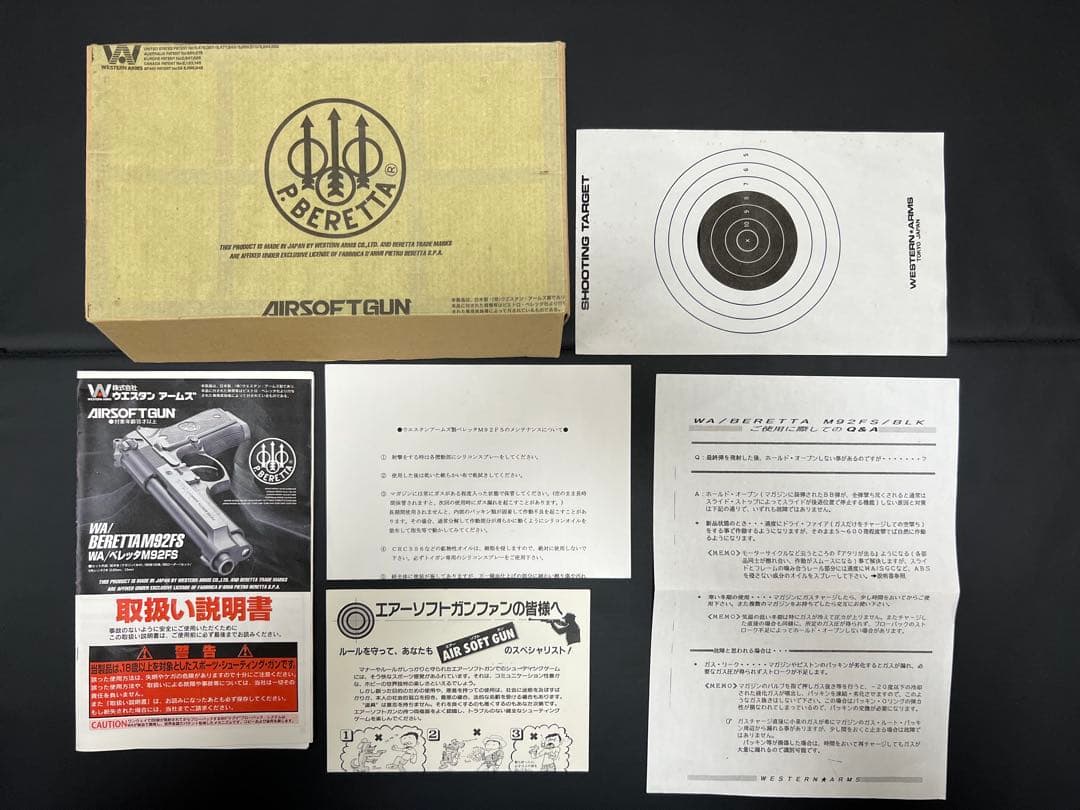 WA ベレッタ M92FS エアソフトガン（国内規格）
