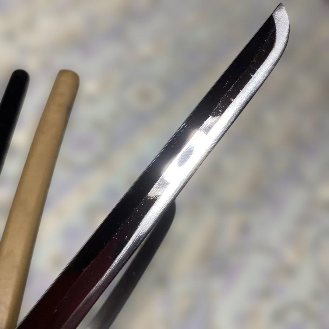 模造刀２本 仕込み杖(刀袋付)と白木鞘大刀