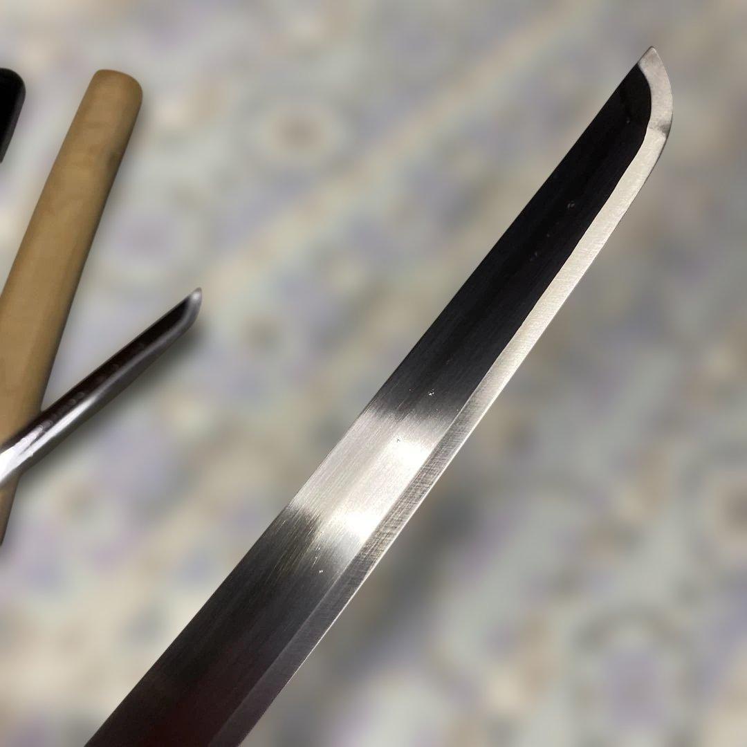 模造刀２本 仕込み杖(刀袋付)と白木鞘大刀