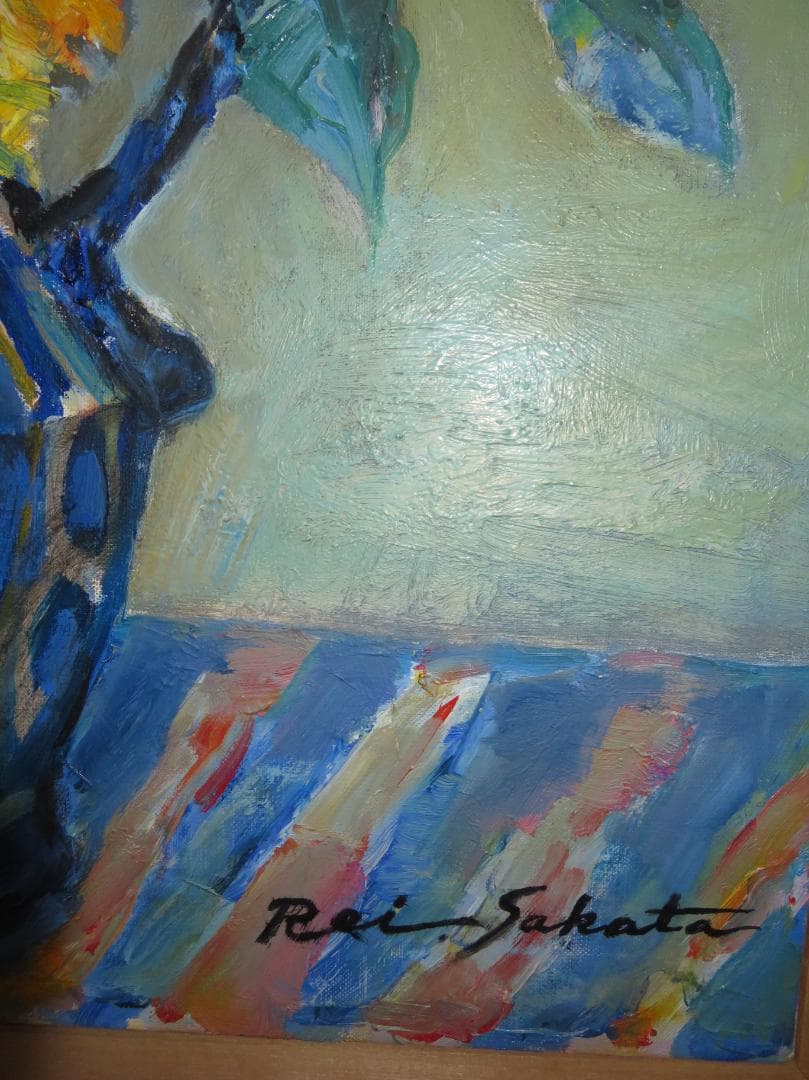 ◆ 坂田黎一　「薔薇」（仮題）　油彩　F20号　大作　創元会会員　◆