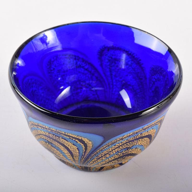 ガラス工芸　岩田久利作　盃　共箱　V　R8672