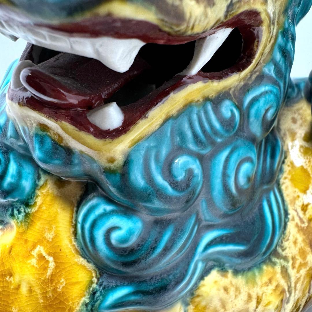 九谷焼 二代浅蔵五十吉作 獅子 置物 共箱 説明書 伝統工芸 魔除け 厄除け