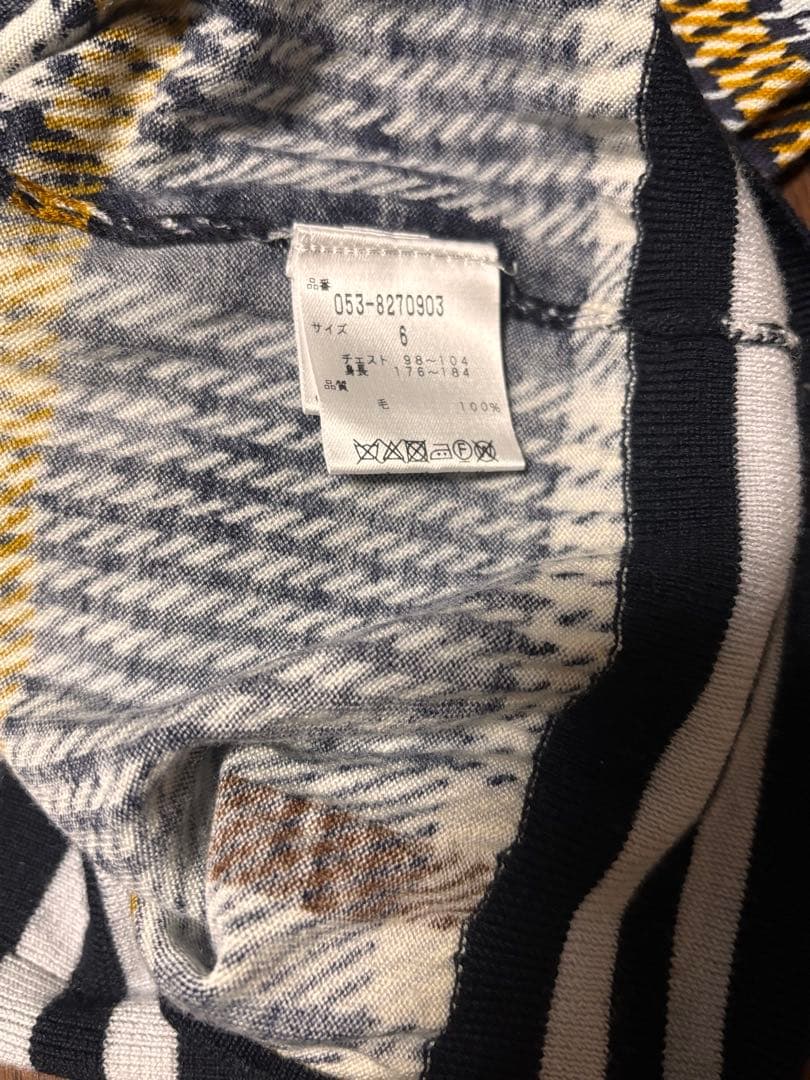 チェック柄 長袖セーター メンズ