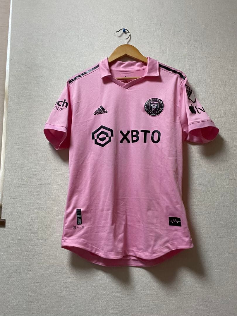 【超希少】adidas マイアミリーグ決勝メッシ ピンク ジャージ XXL