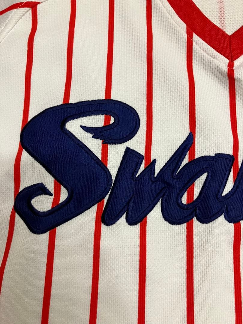 ヤクルトスワローズ　ユニフォーム　当時　復刻　レプリカ　つば九郎　背番号無し