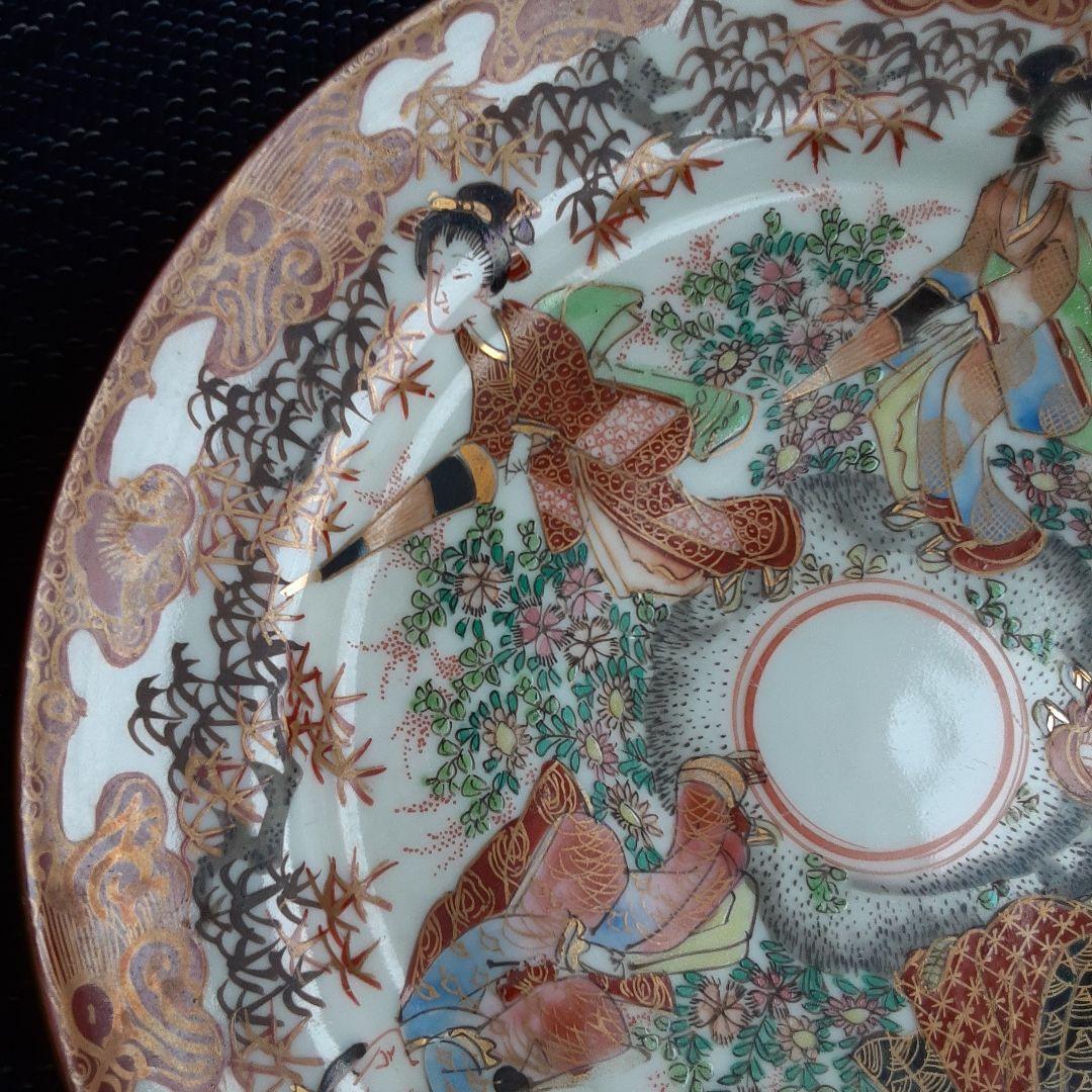 古い里帰り伊万里三川内焼/幕末明治手描き芸者文様/大日本古川造/色絵骨董清水希少