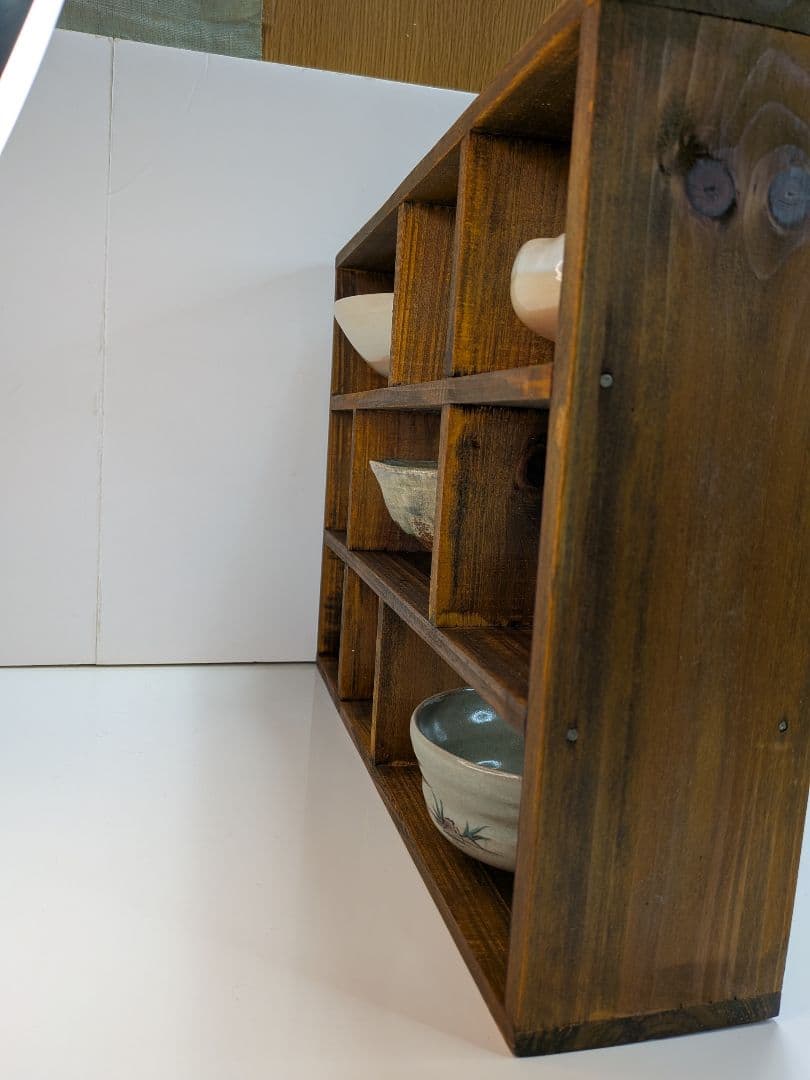 【 茶道具 】 抹茶茶碗／お猪口／急須／小鉢／木製ディスプレイ棚／オブジェ