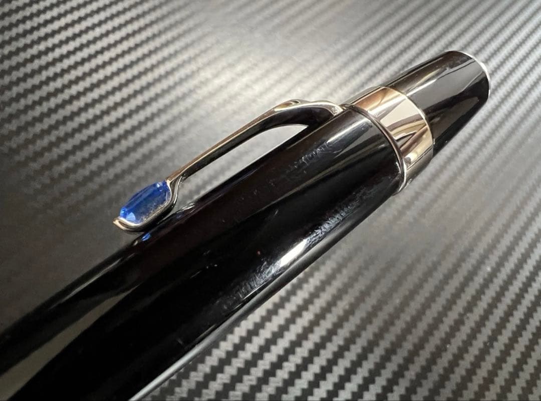 極美品 モンブラン ボエム ブルー ボールペン プラチナライン