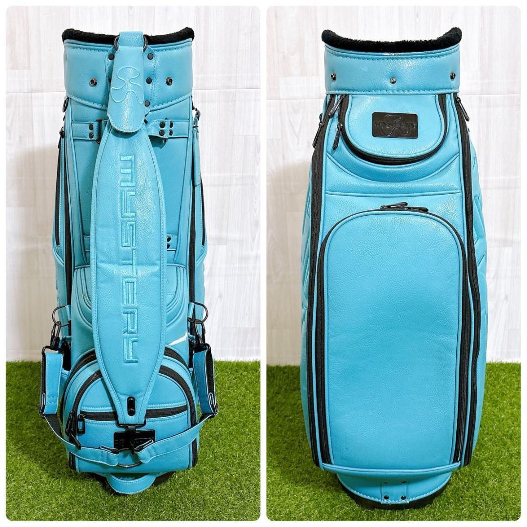 希少 MYSTERY ミステリー キャディバッグ 合成皮革 ヘッドカバー付き