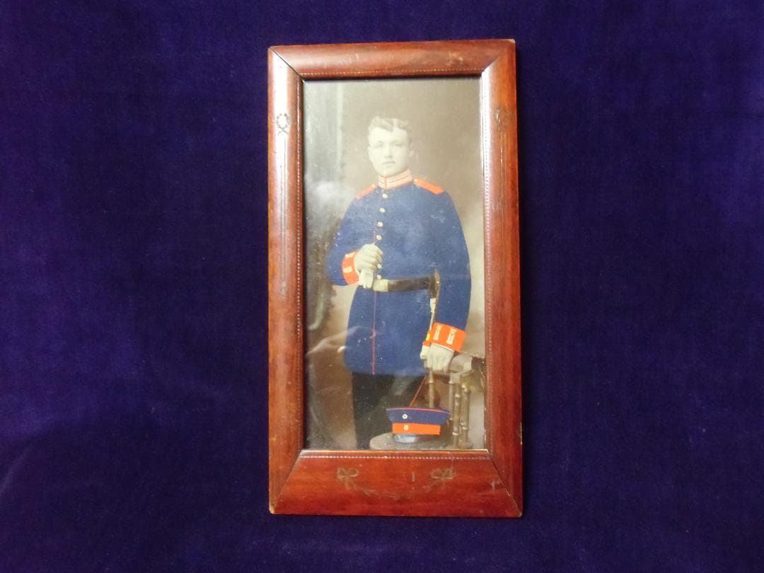 Ｗ帝政ドイツ軍/プロイセン王国＊ブルードレス将兵写真額（実物）
