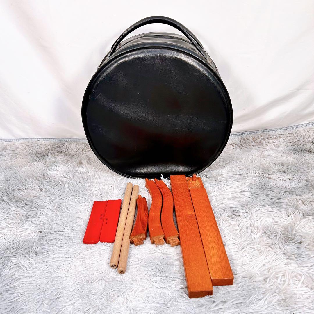 平太鼓　別撰上鳴保証　和太鼓 和楽器 台座　ケース　バチ付き