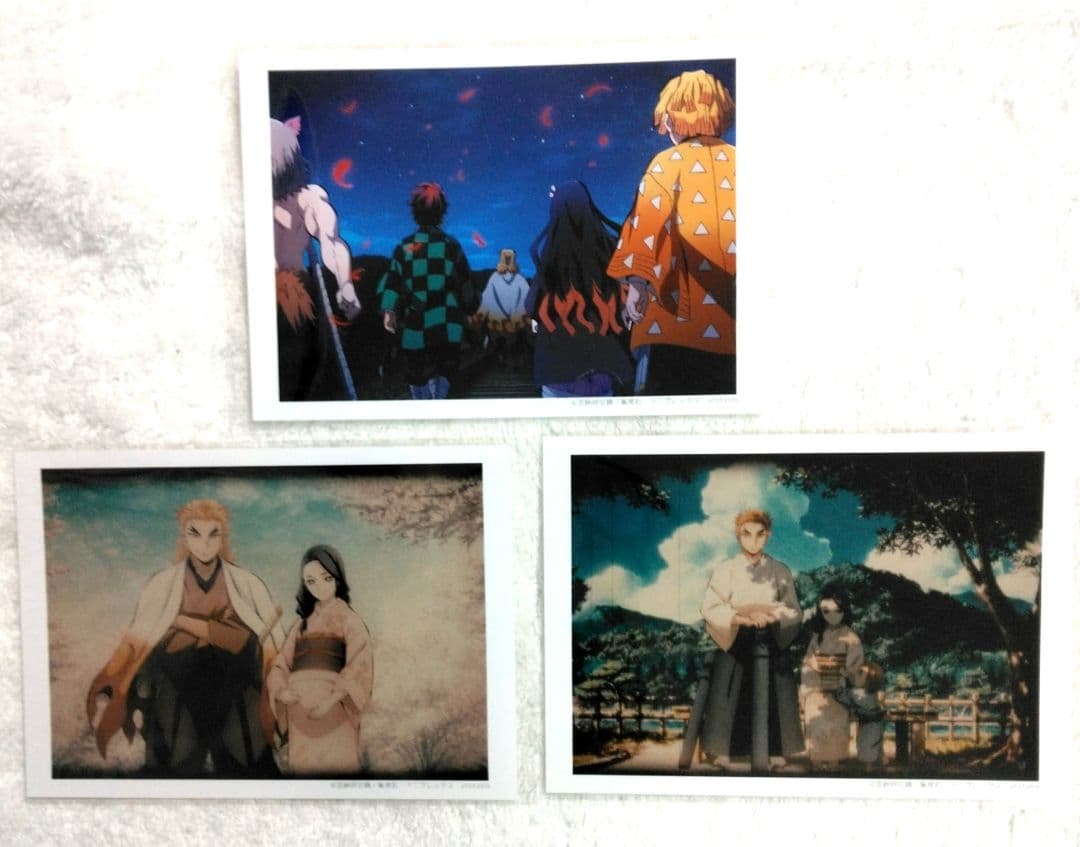 鬼滅の刃 無限列車編 場面写ブロマイドくじ ED コンプ エンドロールカード