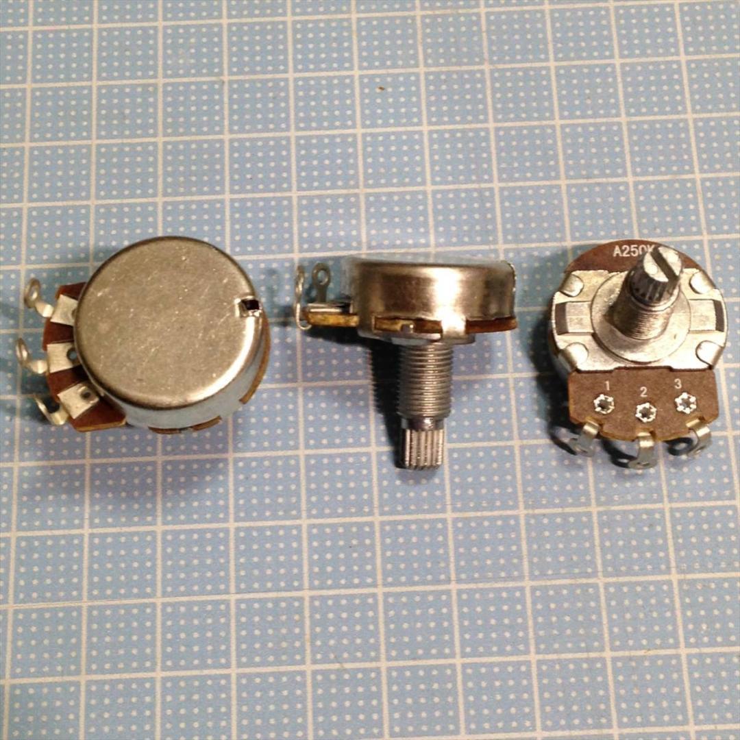 A250KΩ 39個 ポット コンデンサー 予備 ナット付 24mm 250k