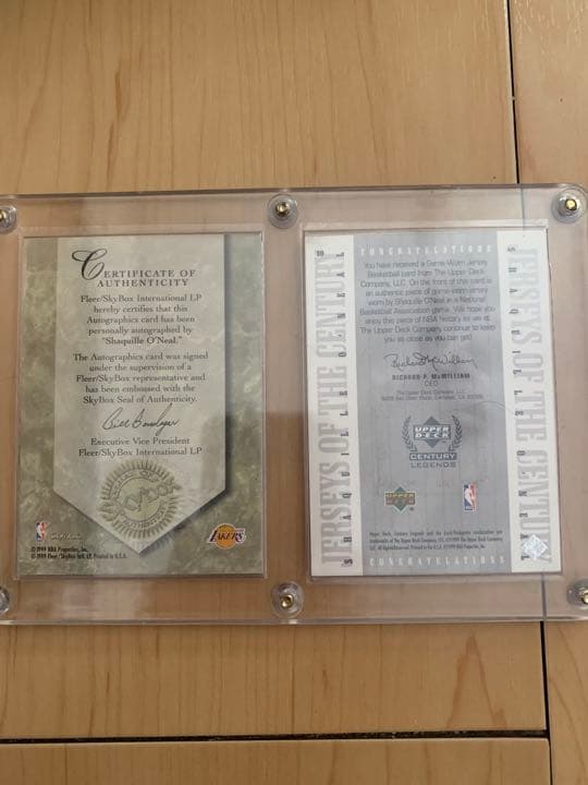 シャキール　オニール　サインカード　ジャージカード