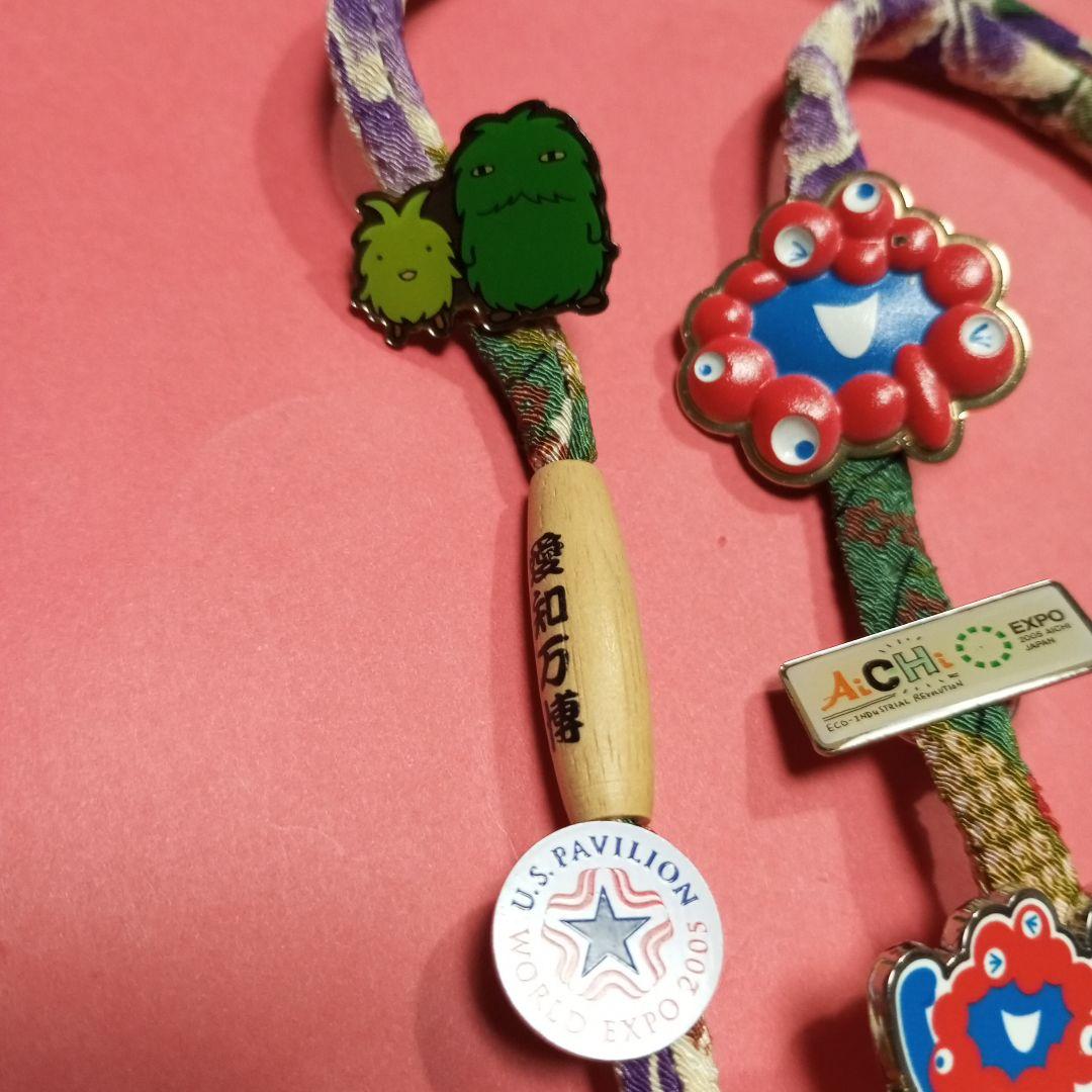 愛・地球博と大阪関西万博　モリゾーキッコロとミャクミャクとパビリオンピンバッチ