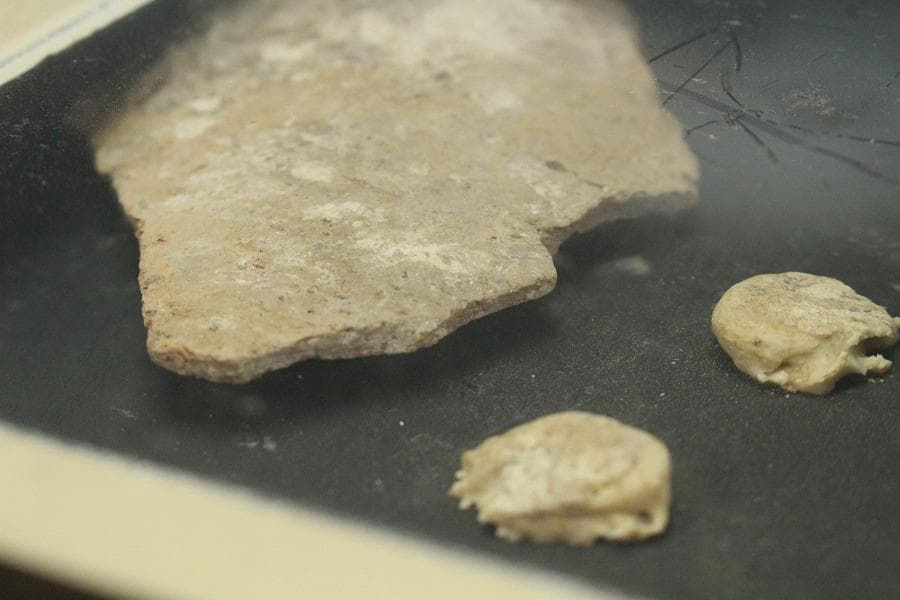 中国美術 古い コレクション 額 二件(K-LC752)