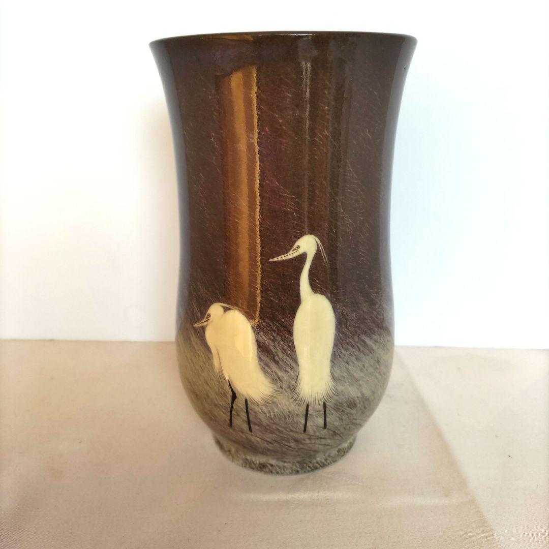 13代横石臥牛の白鷺の花瓶