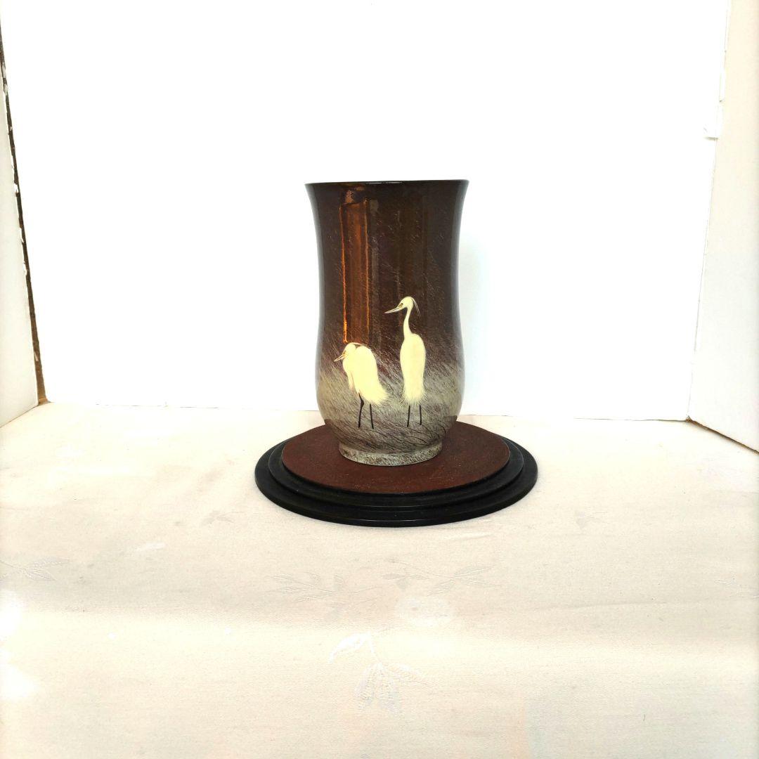 13代横石臥牛の白鷺の花瓶