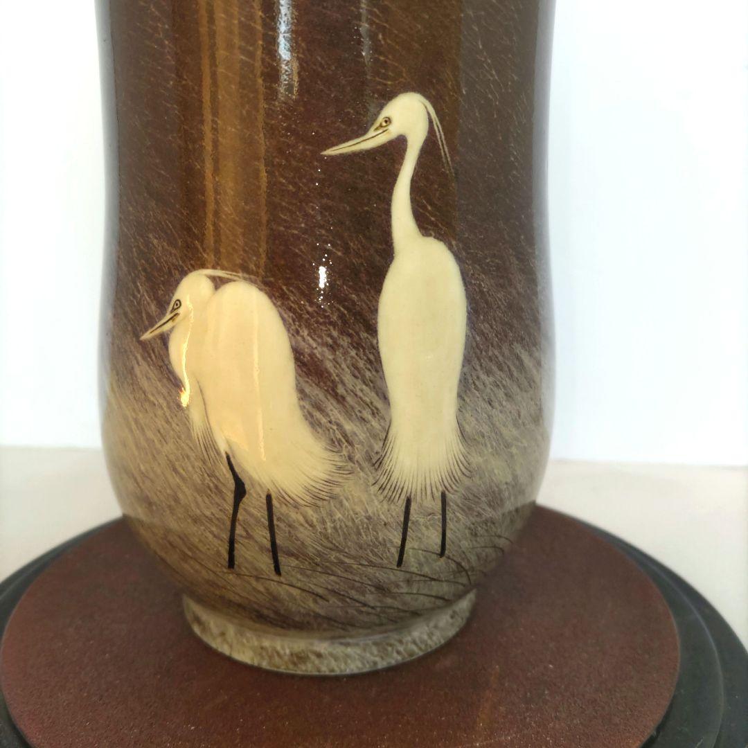 13代横石臥牛の白鷺の花瓶