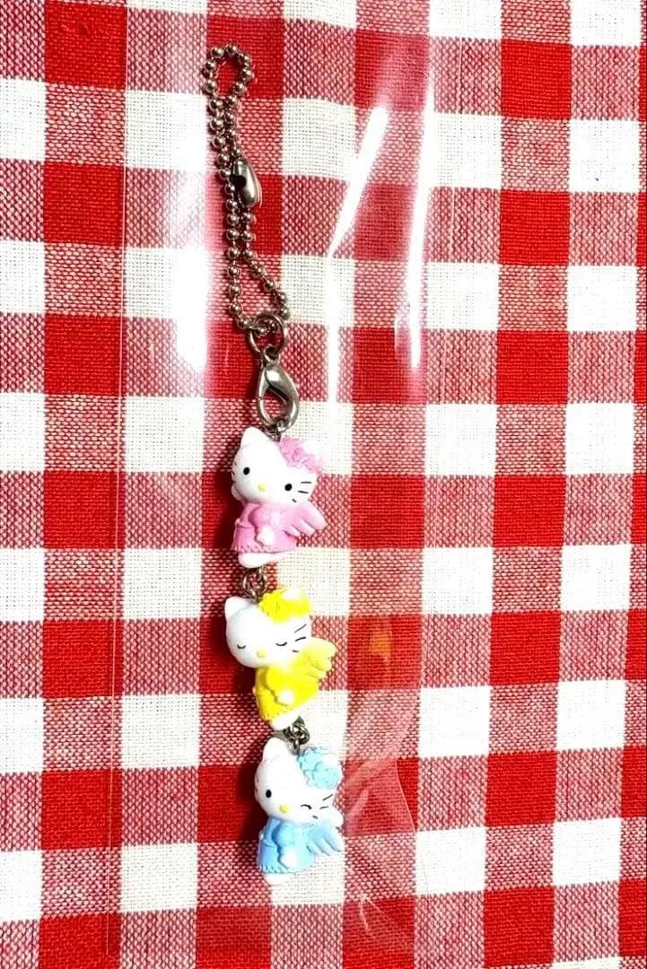 エンジェルキティ　3連ストラップ　平成レトロ　2001年　サンリオ　ハローキティ