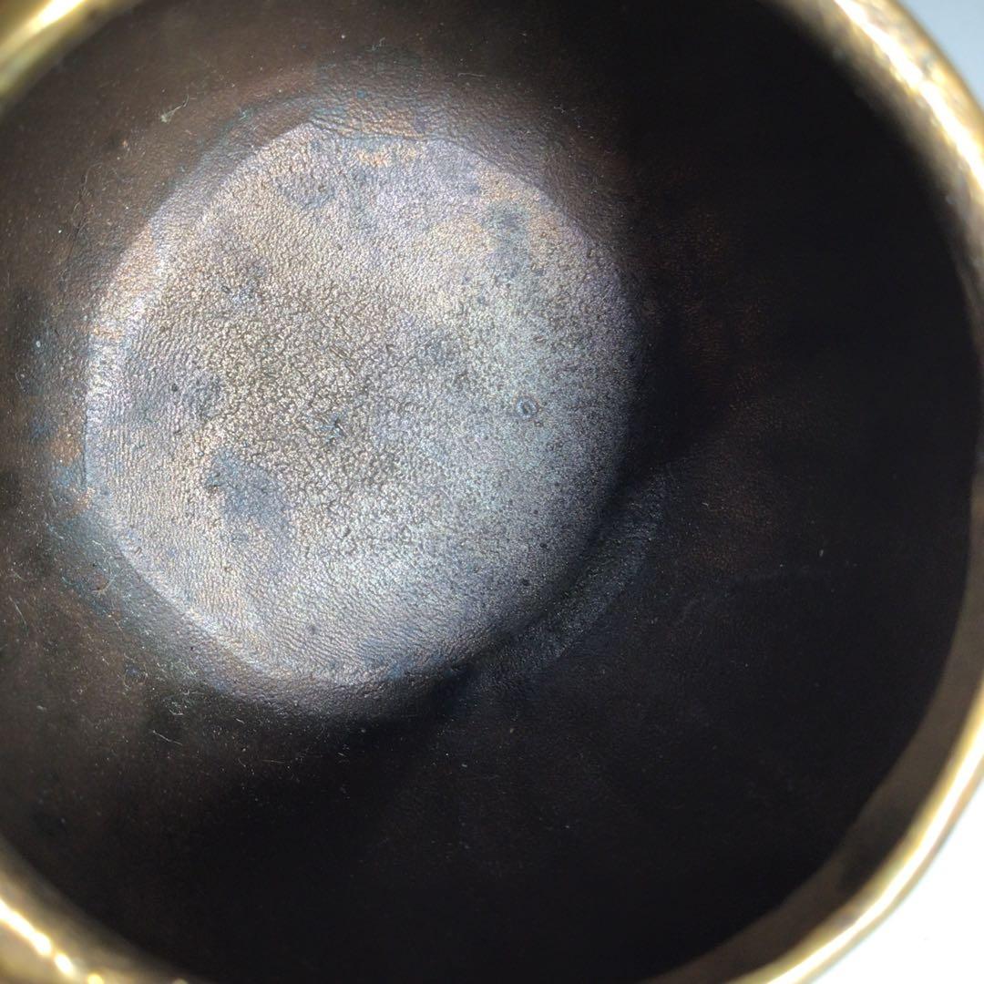 Ｎ６４２　蓋置　『印度産』『仕覆付』『佛器水杯蓋置』『宮田掃庵箱』　共箱　茶道具