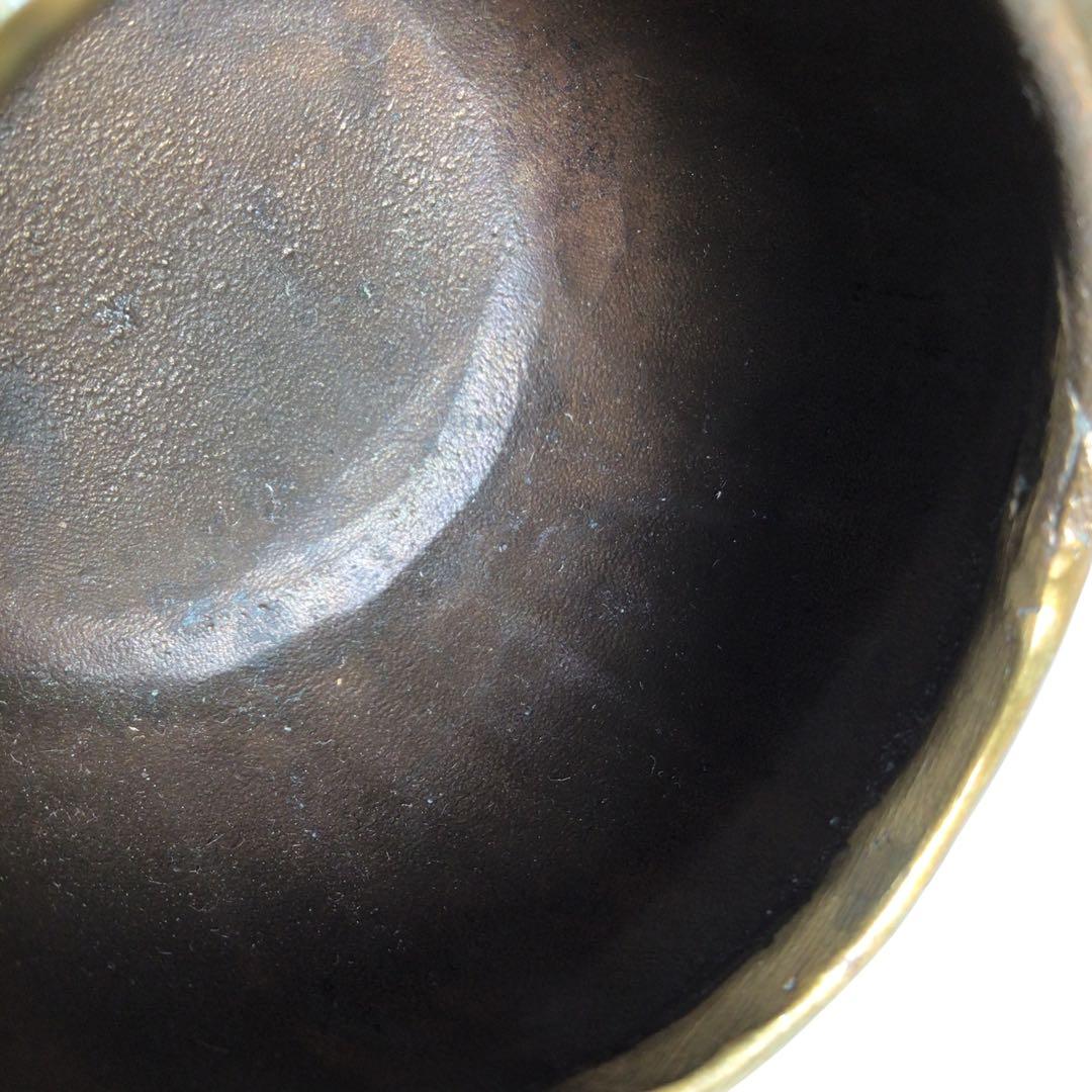 Ｎ６４２　蓋置　『印度産』『仕覆付』『佛器水杯蓋置』『宮田掃庵箱』　共箱　茶道具