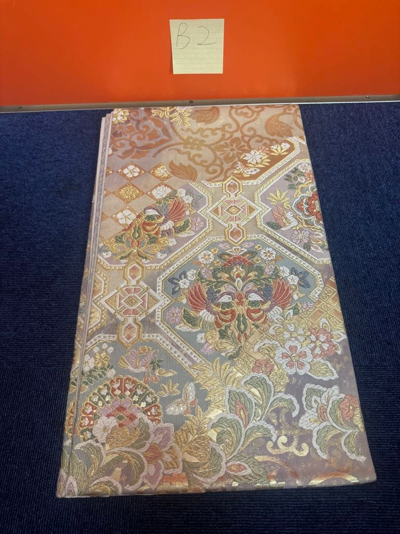 2657袋帯 古代彫金紋 西陣織 金糸　高級上質上品　約440cm 未使用