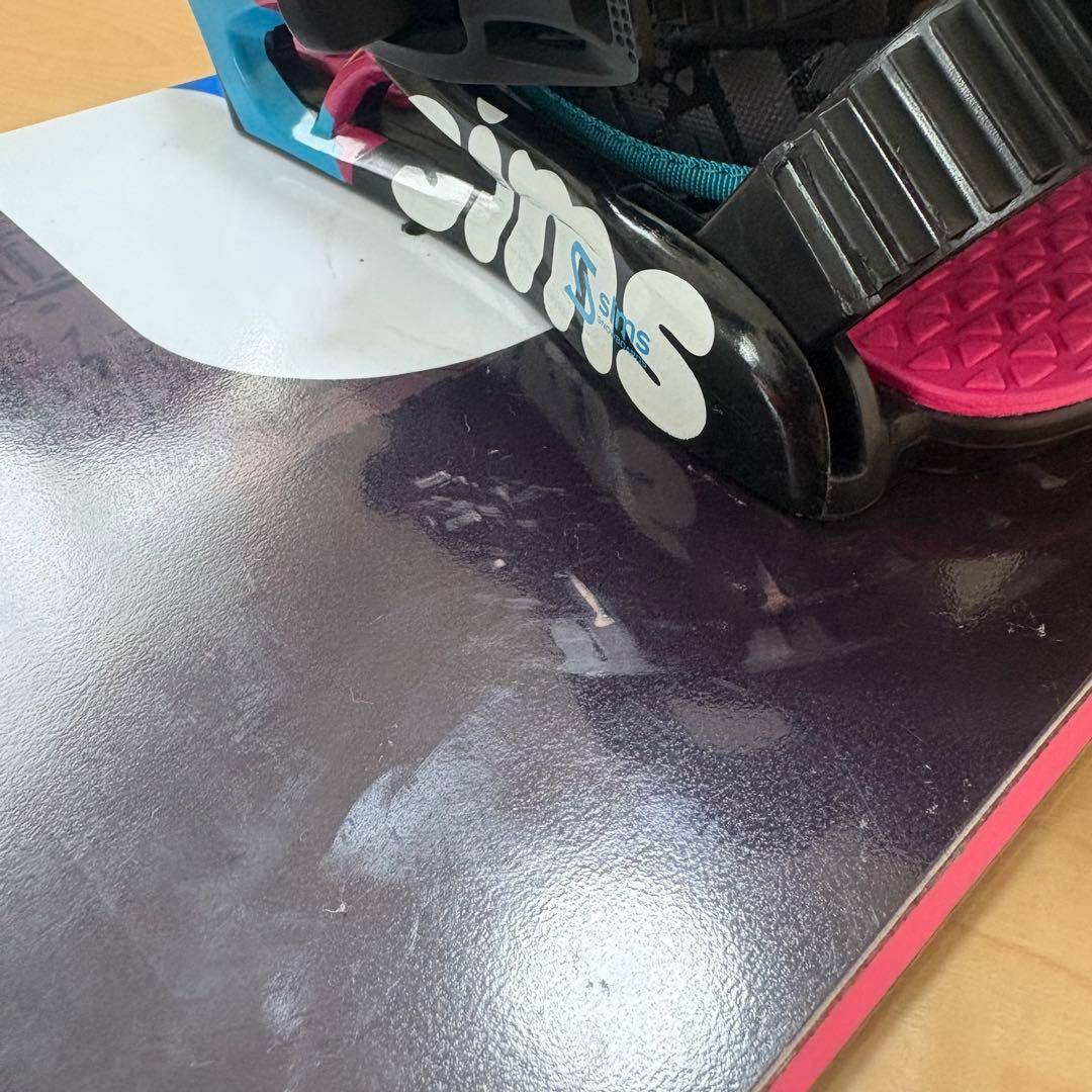 【116㎝】SIMS シムス スノーボード、ビンディングのセット