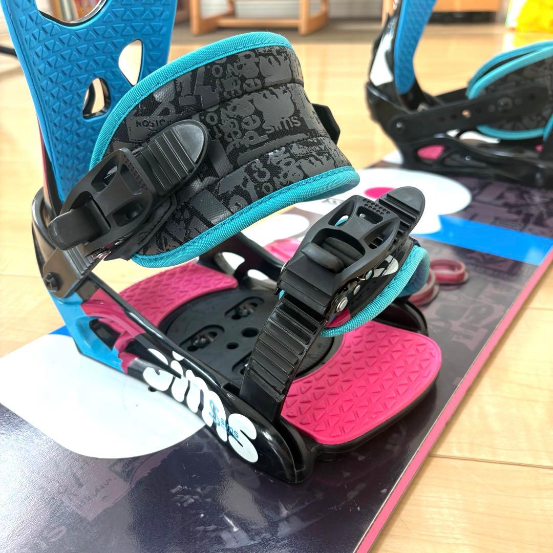 【116㎝】SIMS シムス スノーボード、ビンディングのセット