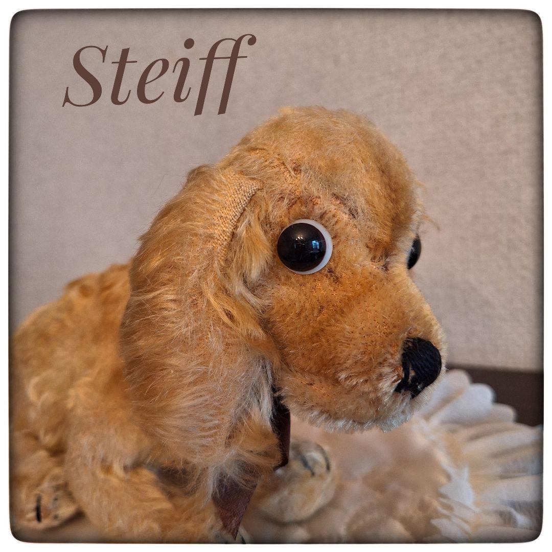 【前屈みな犬 コッパースパニエル】ヴィンテージ シュタイフ ポンチ目