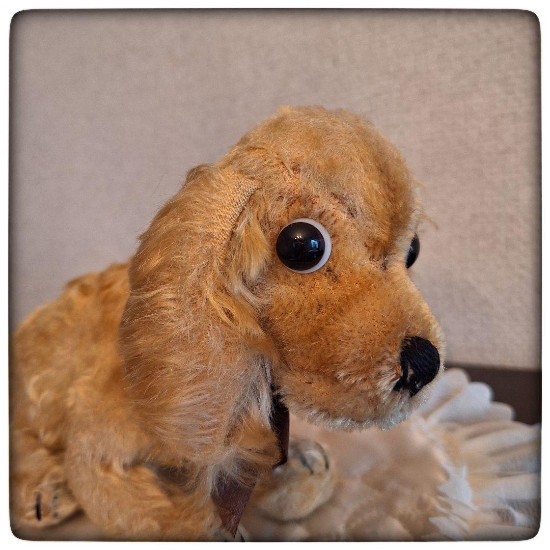 【前屈みな犬 コッパースパニエル】ヴィンテージ シュタイフ ポンチ目