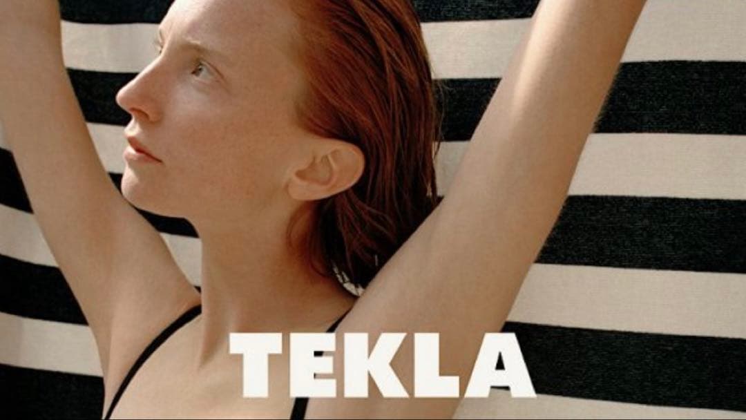 TEKLA テクラ　ビーチタオル　バスタオル　タオルケット　ブランケット　ブルー