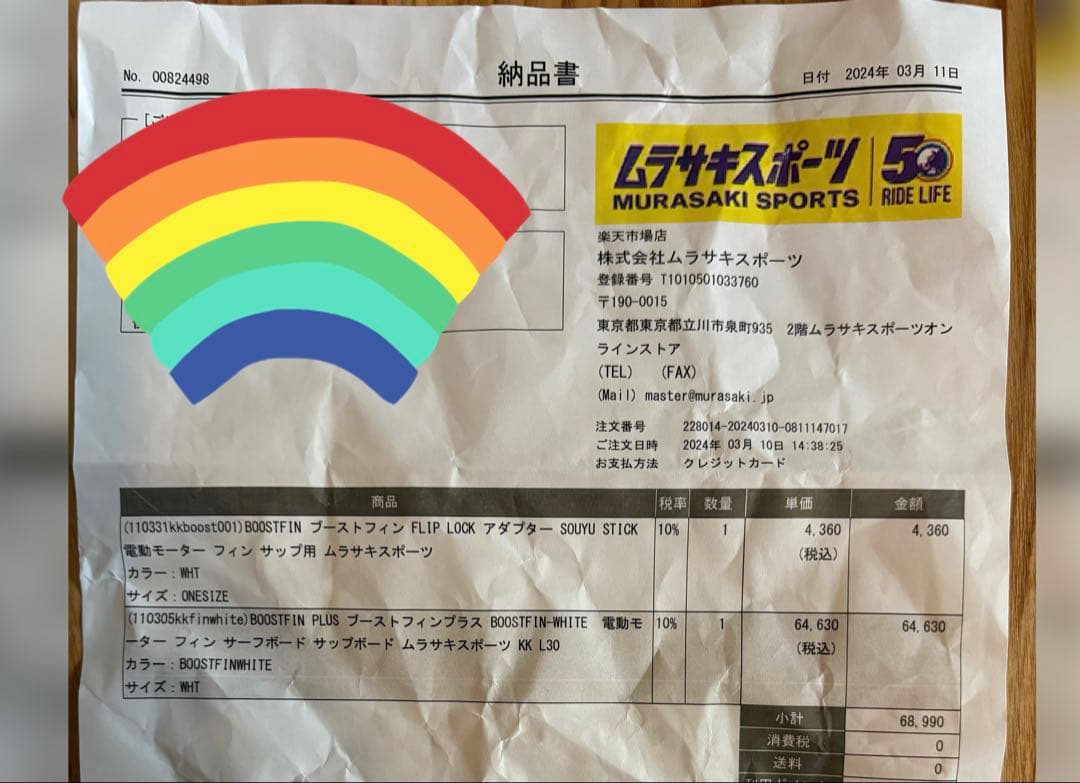 BOOST FIN ブーストフィン + SUP用アダプター　(未使用品)