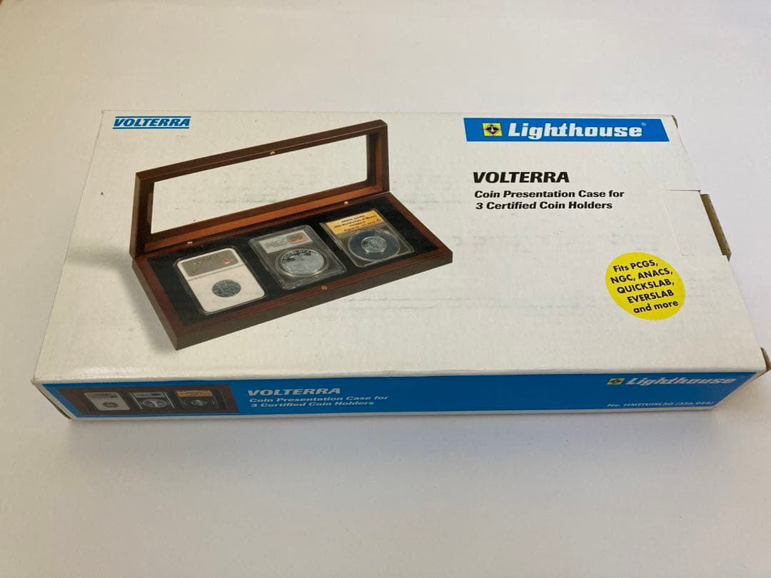 スラブケース スラブホルダー 木製 3枚用 新品 NGC PCGS