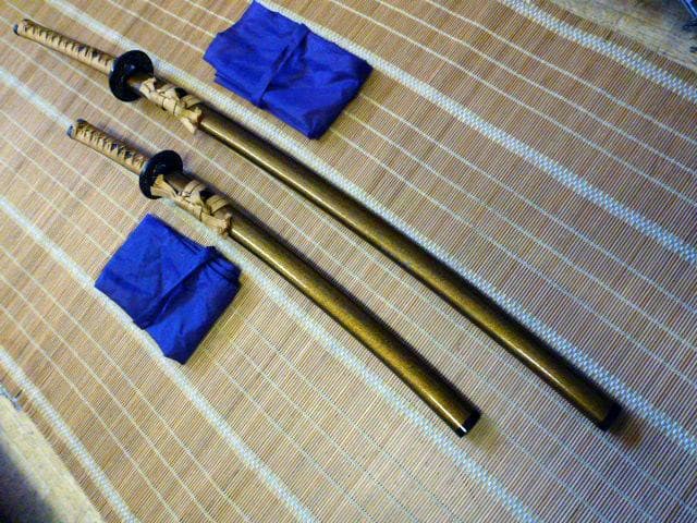 模造刀　日本刀　居合刀　太刀　大小　2本