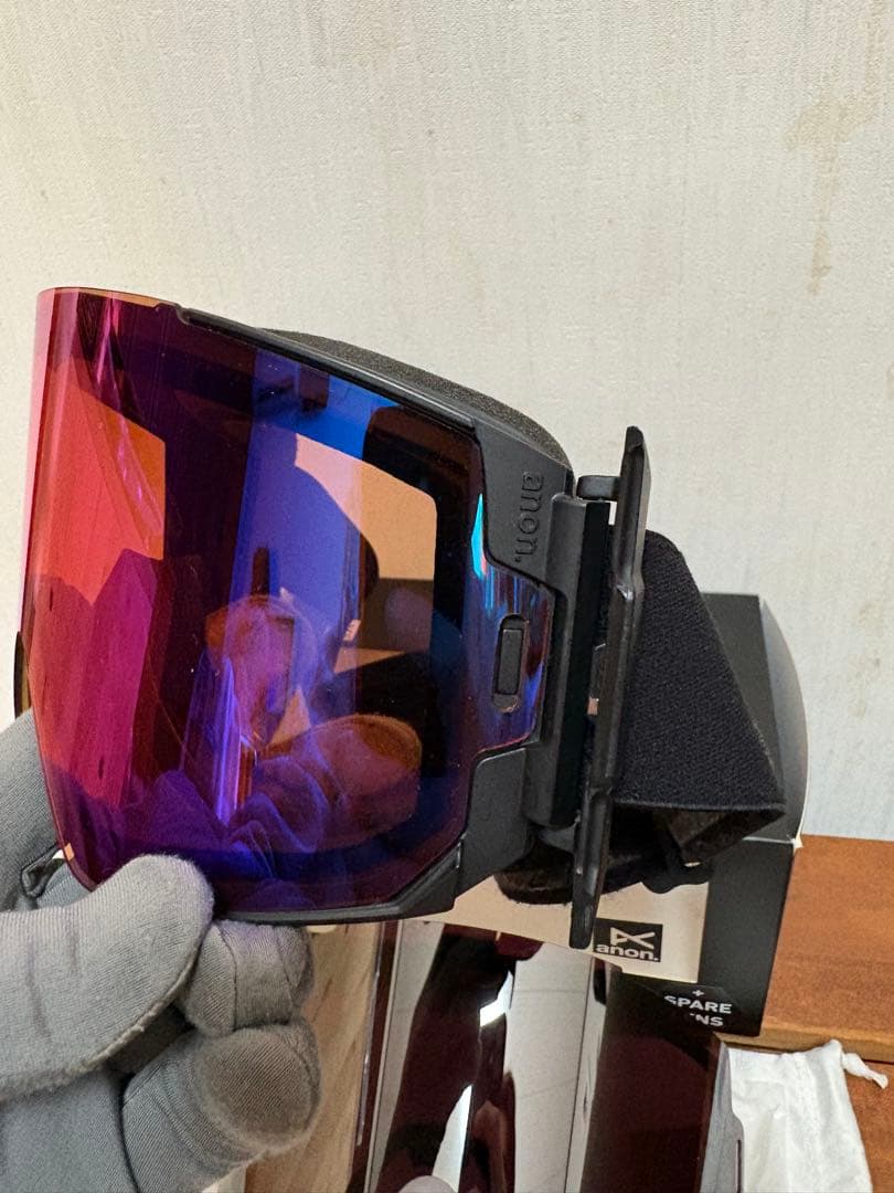 anon. スノーゴーグル（アジアンフィット）＋ スペアレンズ付き　中古品