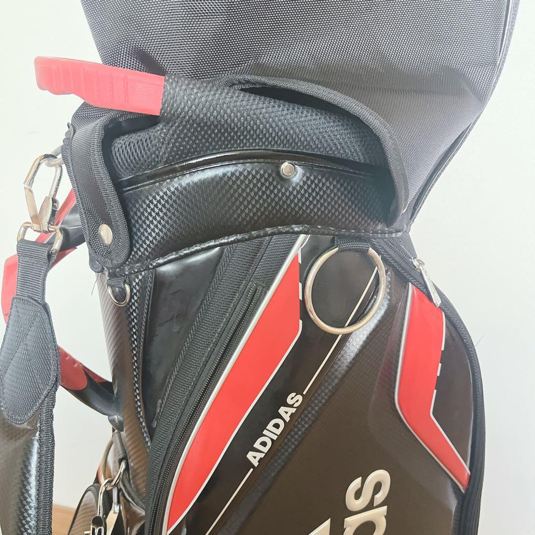 K286 adidas アディダス キャディバッグ 赤黒