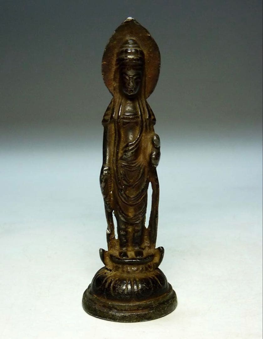 十一面観音菩薩立像 室町 金銅仏 白洲正子 仏像 仏教美術 仏具 骨董 古美術