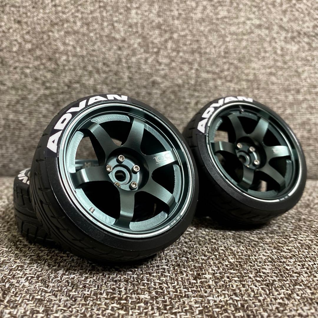 DC製　アルミホイール　ラジコン　タイヤ　ホイール　1/10 ドリラジ　te37