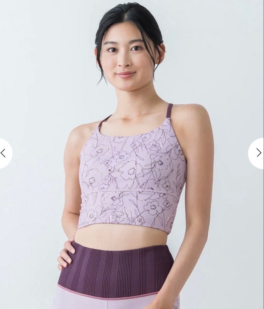 SUKALAドローイングフラワーセパレートタンクトップ&ブラトップセット S