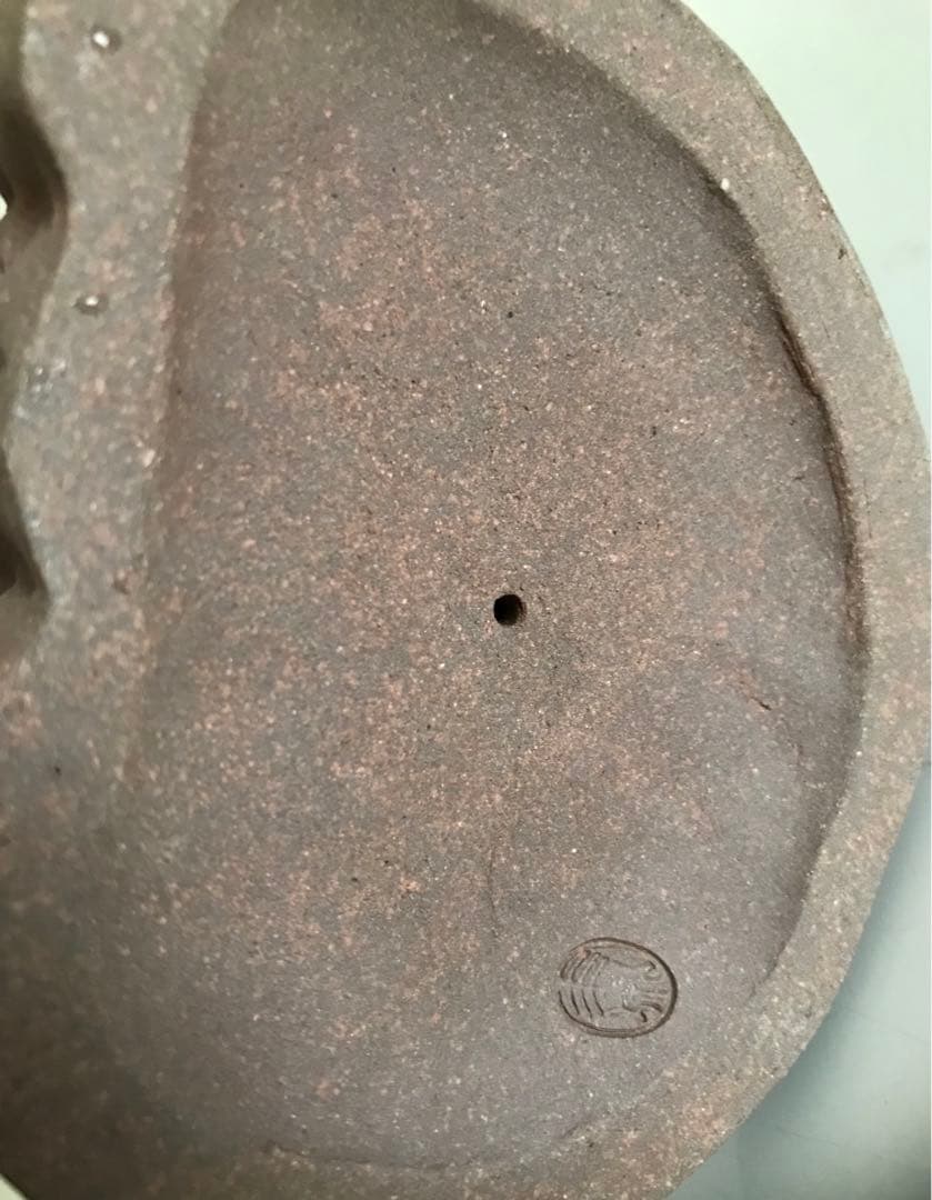 陶器　仏像　観音菩薩像　刻印有り　作者あり