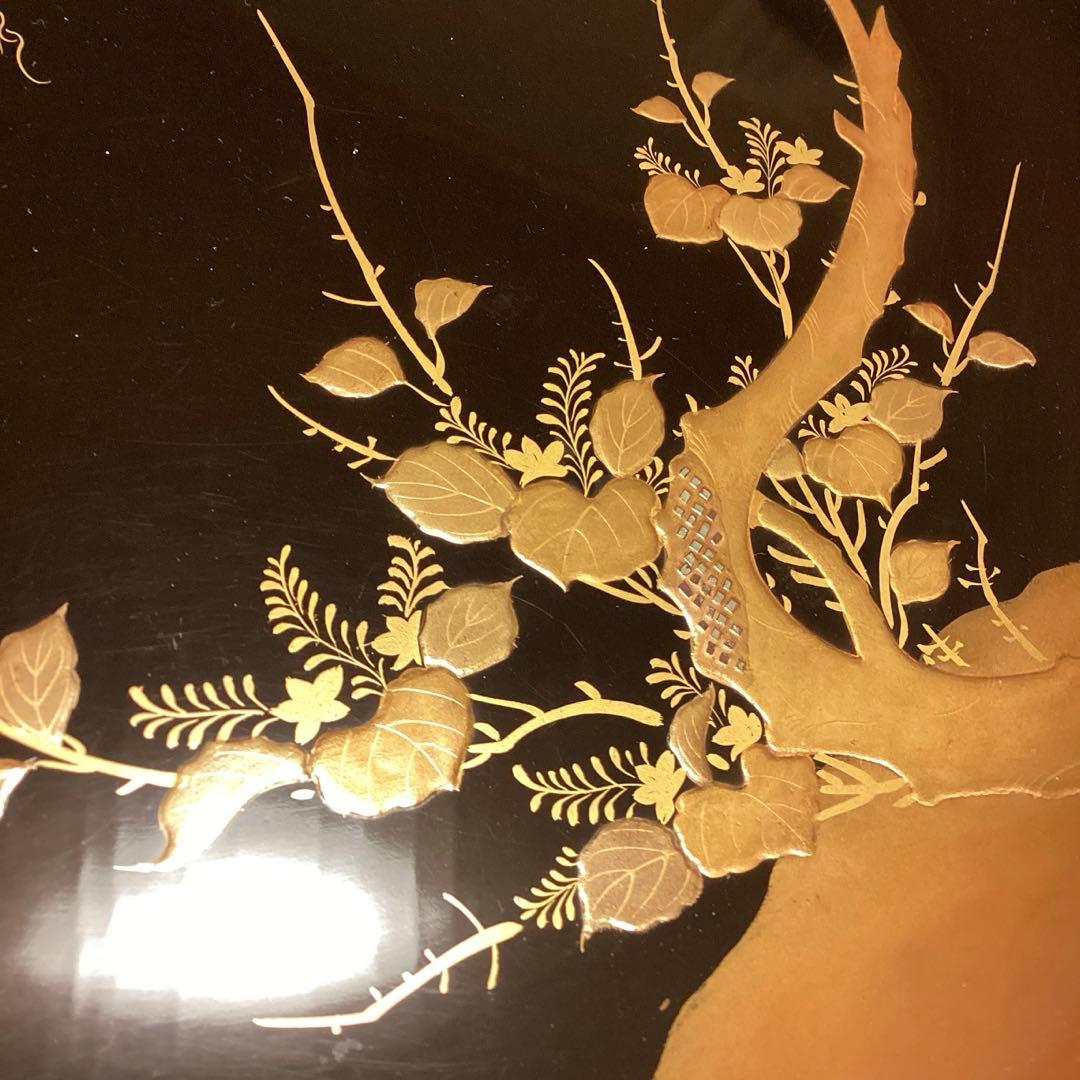 A1059 極上蒔絵　木製輪島塗　桐に鳳凰蒔絵　高月　高杯【供箱入】　1基