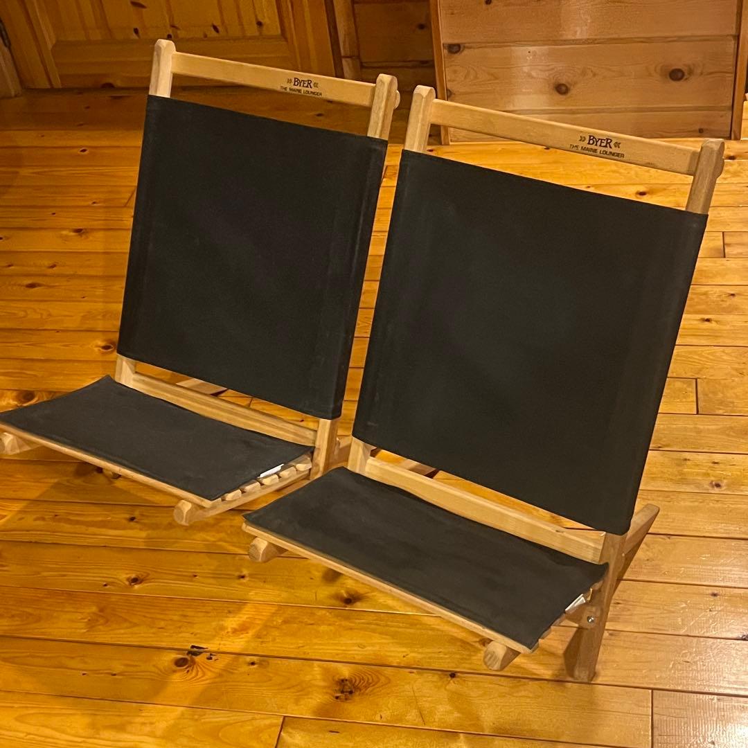 希少 美品 バイヤー ラウンジャー ブラック 2脚セット USA製