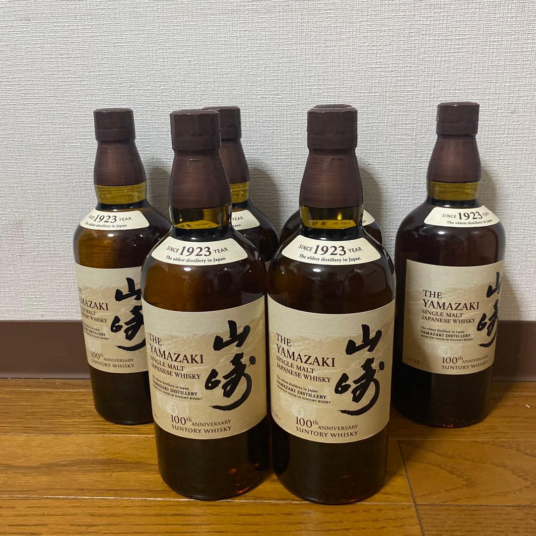 山崎 シングルモルトウイスキー 700ml 43% 100周年記念　6本セット