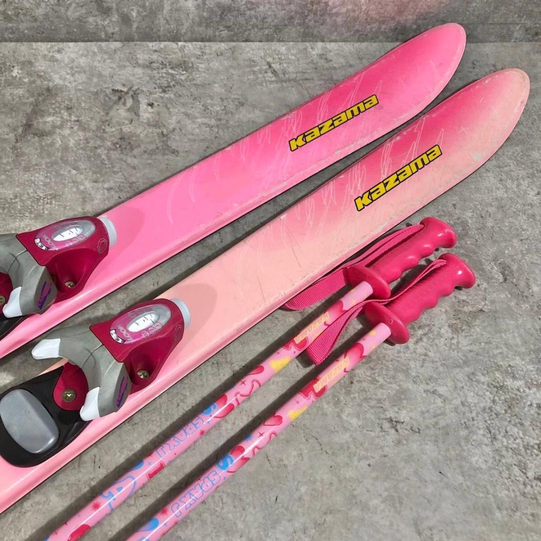 即乗り KAZAMA カザマ SPAX 120 ジュニア スキー セット キッズ